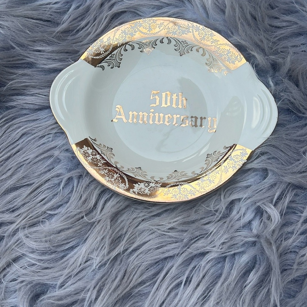 50TH ANNIVERSARY 22 K GOLD HAND DECORATED